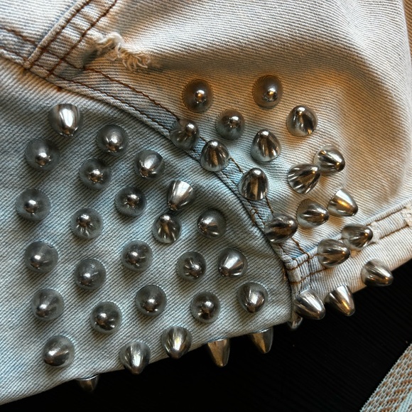 UNIF Hardcore Cat 🐱 Bomber Jacket Retro Irreverent Women’s metal studs - Picture 5 of 17